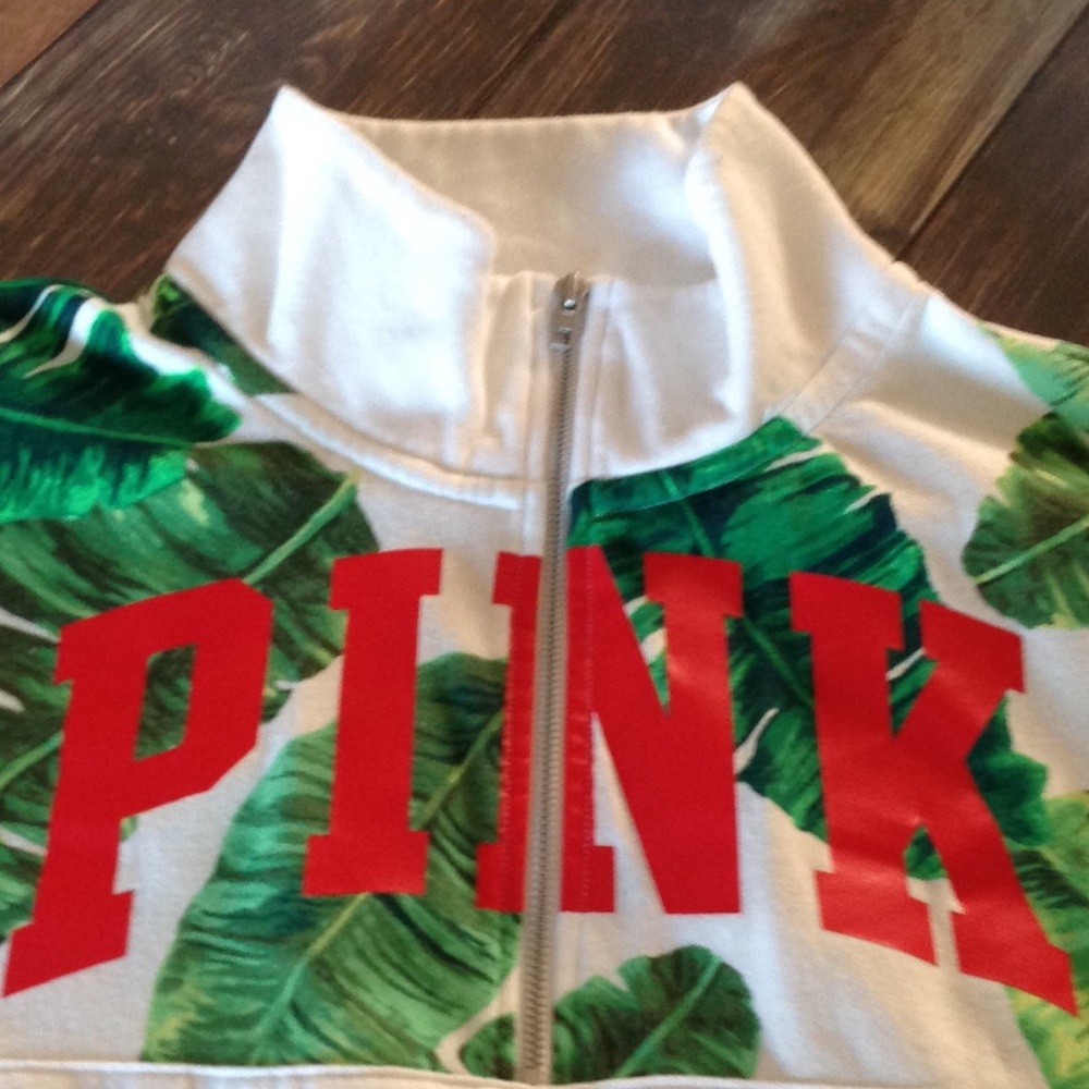 Victoria's Secret PINK Palm Tropical Sweatshirt - Picture 2 of 5